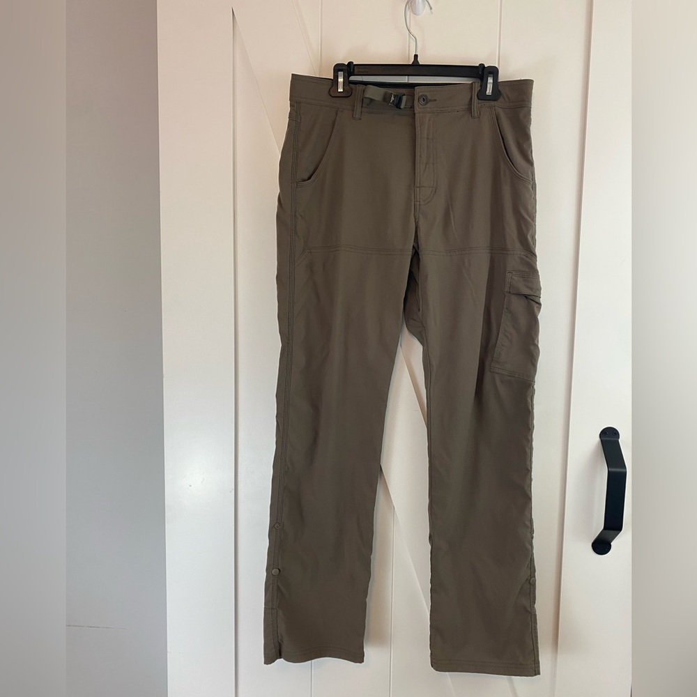 Prana Brown Cargo Pants Durable Utility Design - Size 32 Long